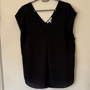 Elegant Black V-Neck Women's Top
